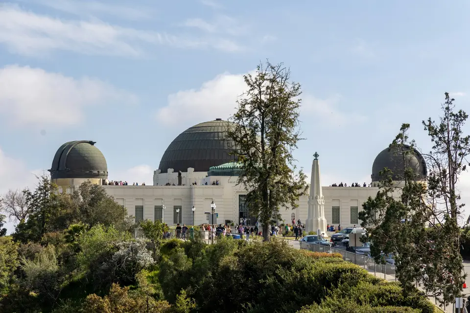a large building with two domes on top of it — Los Angeles