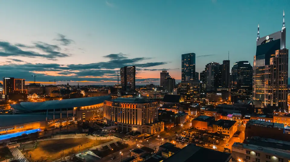 city lights during dawn — Nashville