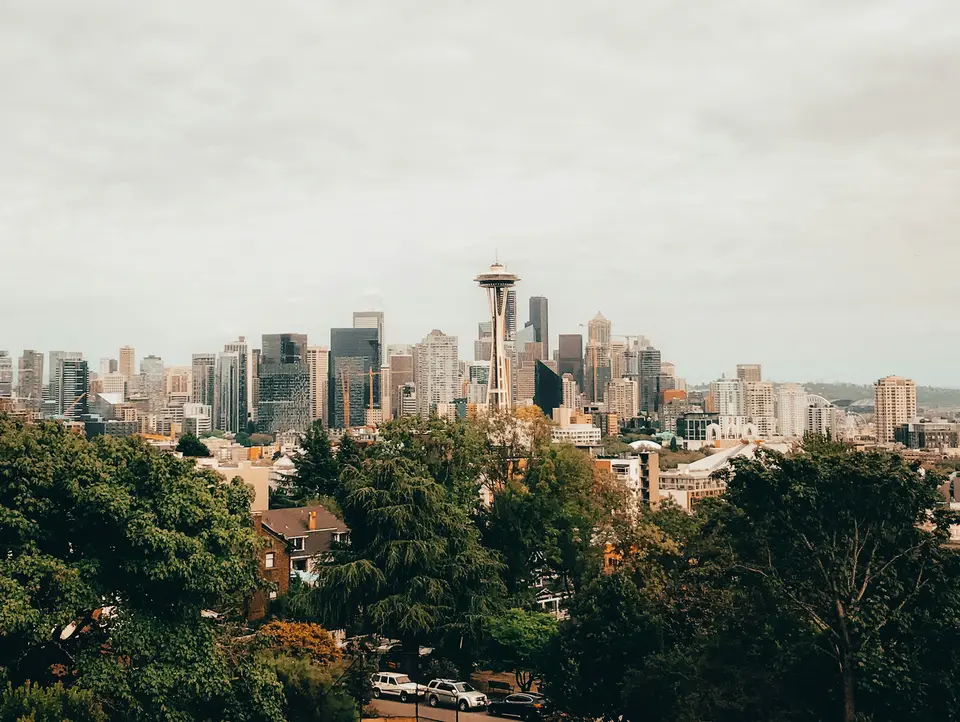 white concrete building — Seattle