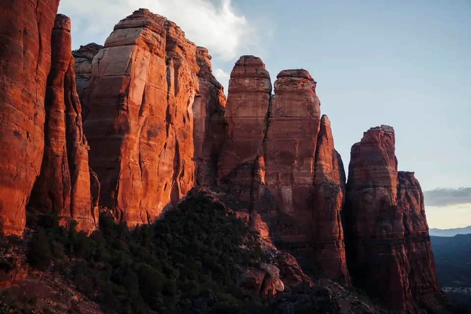 brown rocky mountain under blue sky during daytime — Sedona