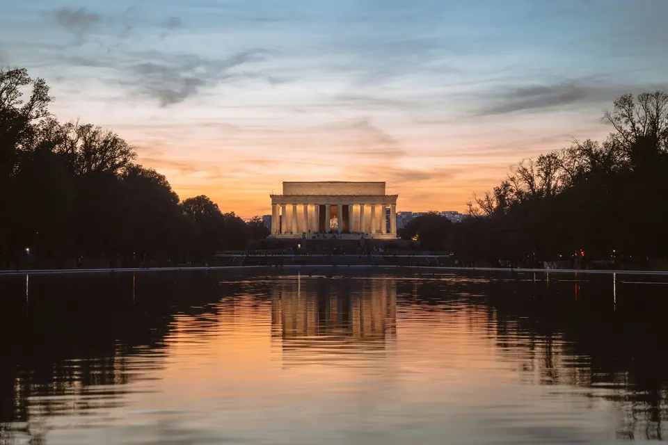 white concrete gazebo near body of water — Washington, DC